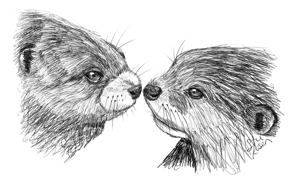 "An Otter Kiss Before I Go" Zip Hoodie