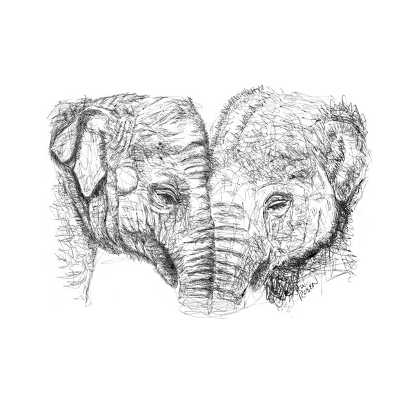 "Touching Moment" - Zip Hoodie Grey