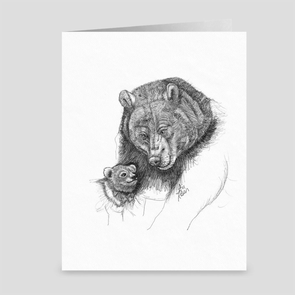 Bear "You and Me, Kid" - Greeting Card