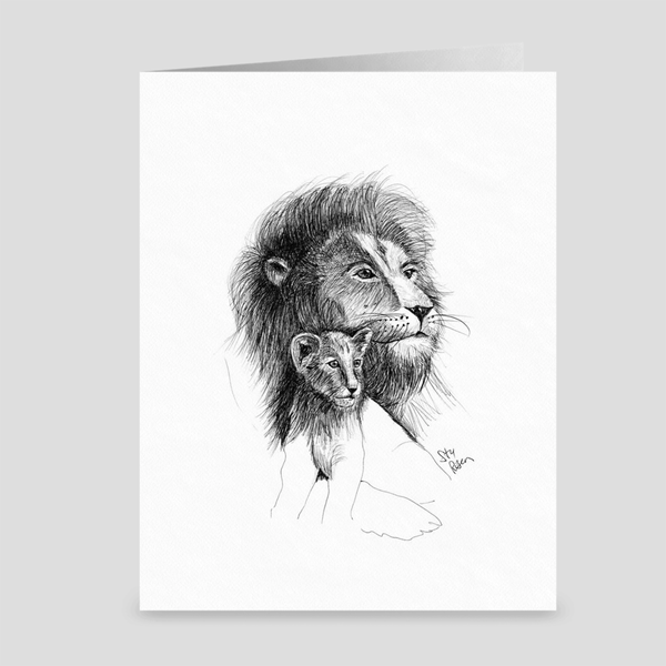 Lion "One Day" - Greeting Card