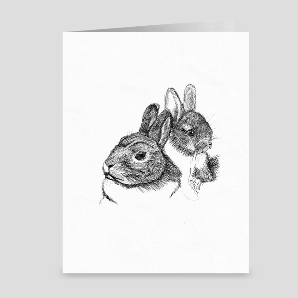 Rabbit "Some Bunny Loves You" - Greeting Card