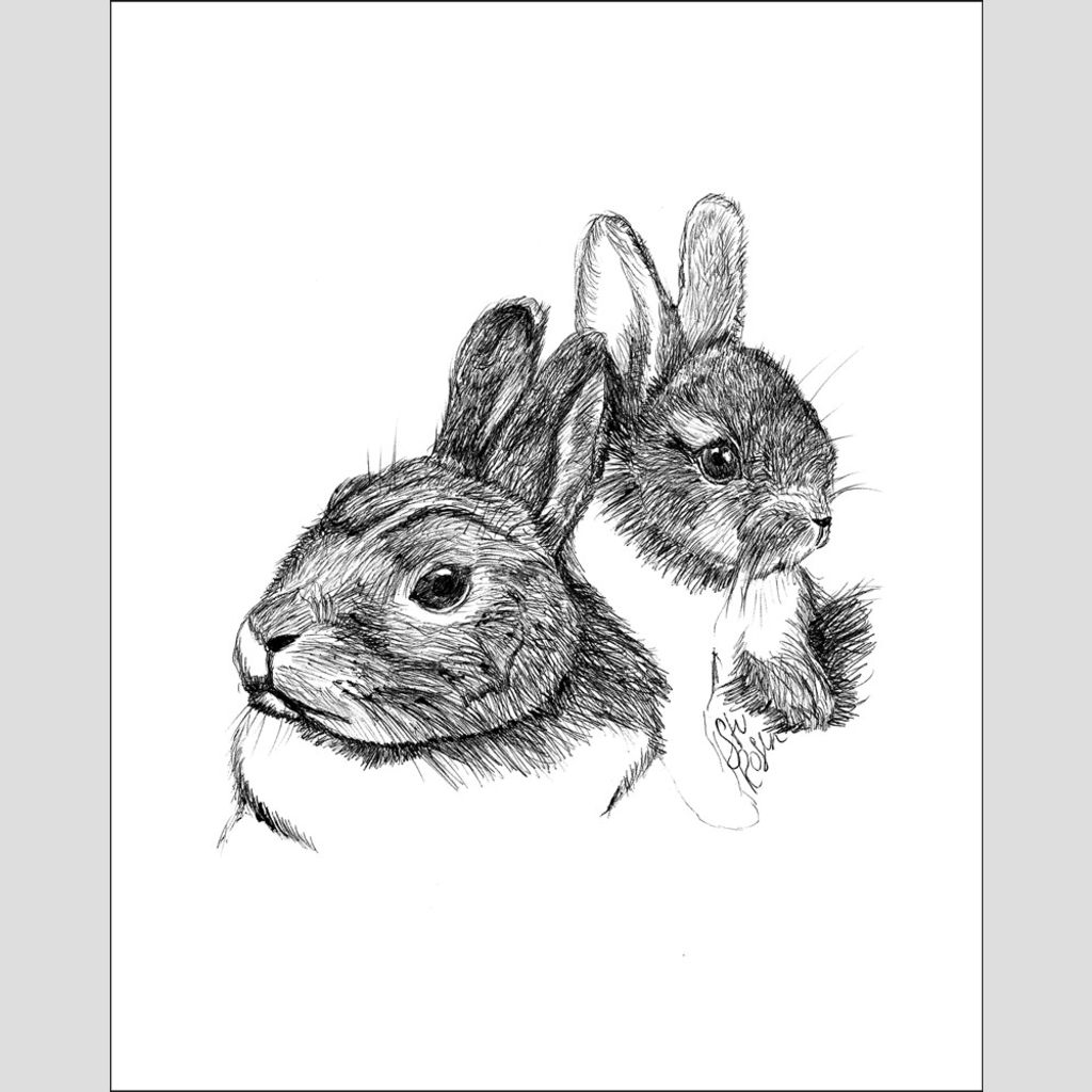Rabbit "Some Bunny Loves You" - Giclee Print