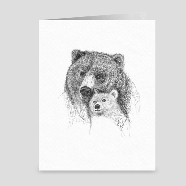 Bear "Overlook" - Greeting Card