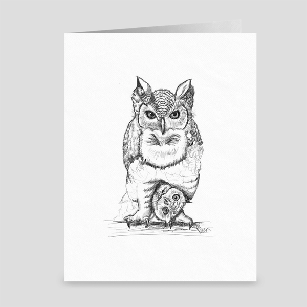 Owl "Who Dat?" - Greeting Card
