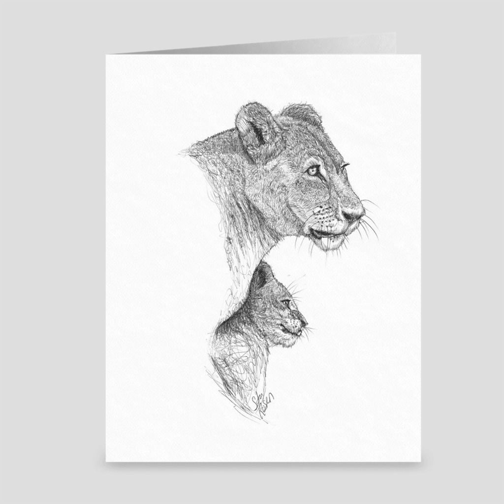 Lion "Safe" - Greeting Card