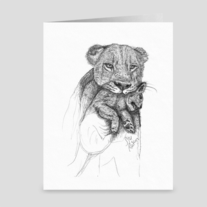 Lion "Let's Go!" - Greeting Card