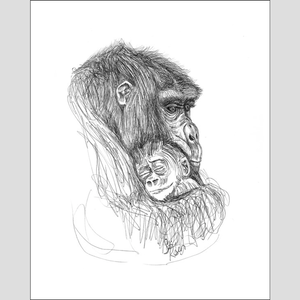 Chimp "Angel in the Arms" - Giclee Print