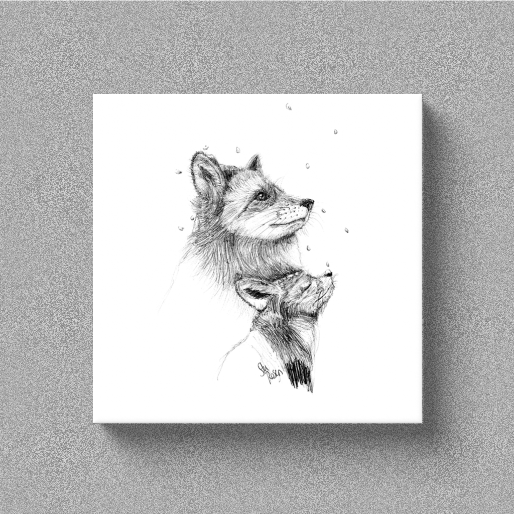 Fox "First Snow" - Canvas