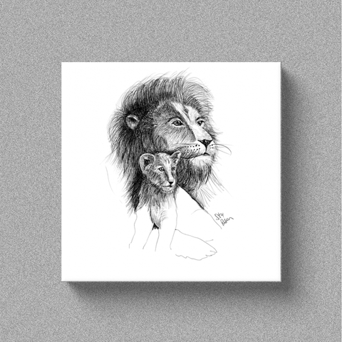 Lion "One Day" - Canvas