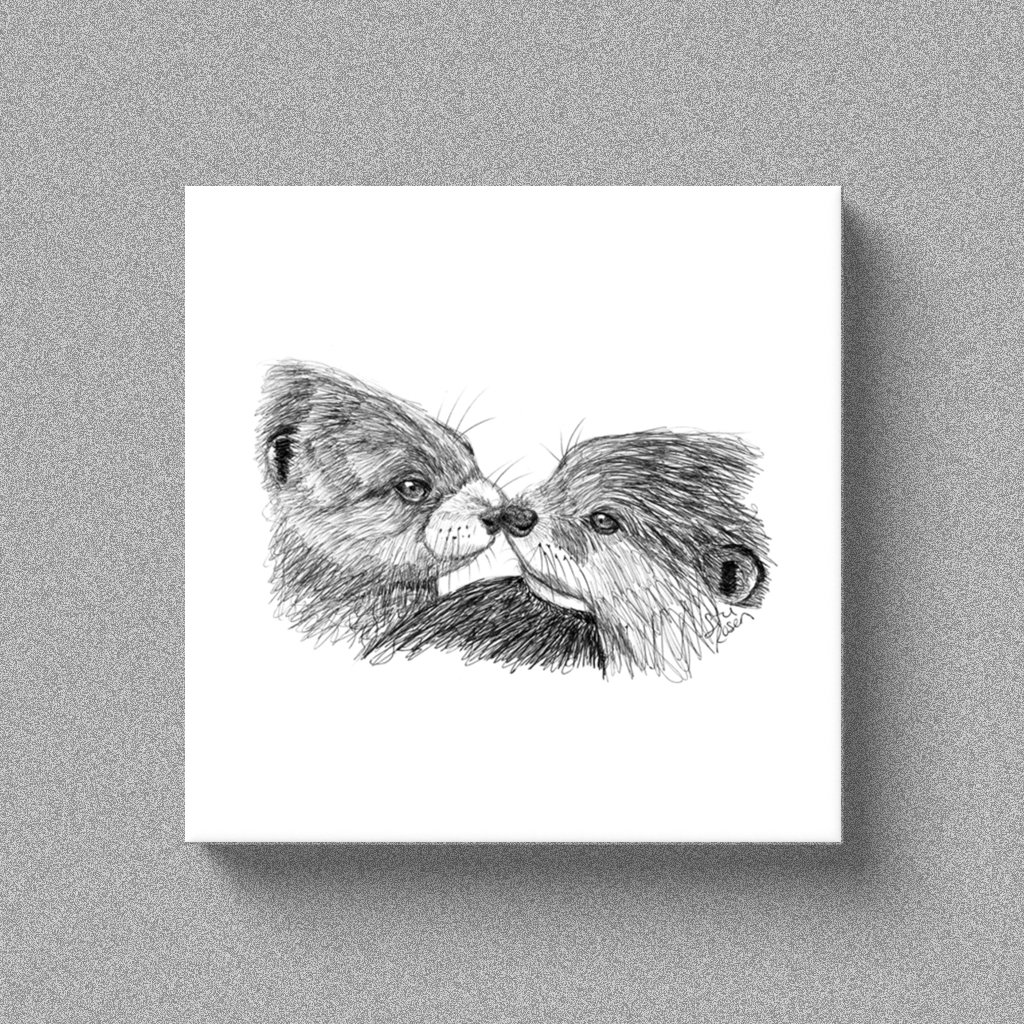 Otter "An Otter Kiss" - Canvas