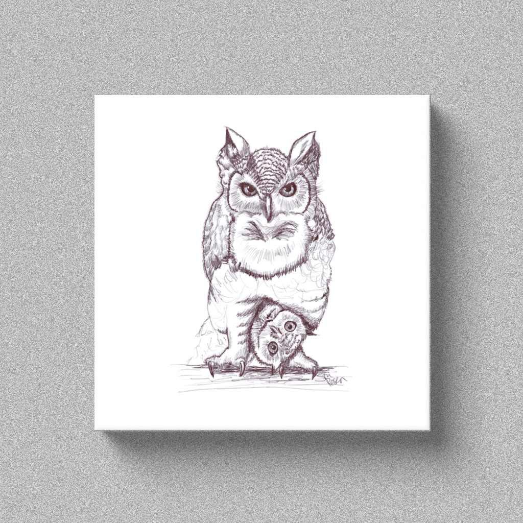 Owl "Who Dat?" - Canvas