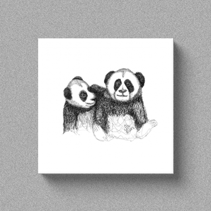 Panda "Salt and Pepper Set" - Canvas