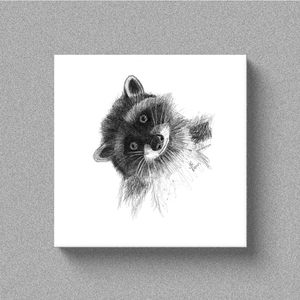Raccoon "Hi There!" - Canvas